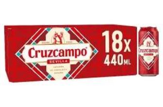 Cruzcampo Sevilla Lager Beer Cans 18x440ml