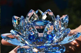 Crystal Figurine Flower Decor Glass Ornaments for Home, Office Decoration, various colors – Sold by Amazon Haul Global