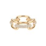 Crystal Link Ring Gold