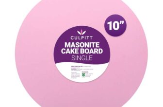 Culpitt Pink 10 Masonite Cake Board, Extra Strong, Round, 5mm Thick Matt Pink 254mm 10 Inch Round