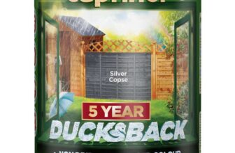 Cuprinol Ducksback Shed & Fence Treatment Paint – Silver Copse / Black / Green / Brown / Oak – 5L – Free C&C Only