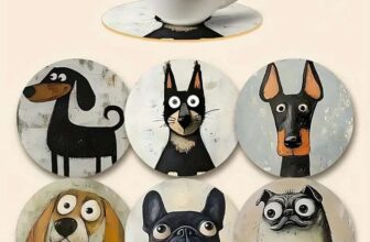 Cute Dog Coasters Set of 6pcs – Sold by Amazon Haul (Free Delivery with £15 Spend)