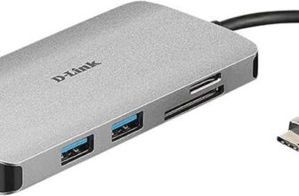 D-Link DUB-M810 8-In-1 USB-C Hub with Power Delivery, HDMI 1.4, Gigabit Ethernet RJ-45, 3 USB 3.0 Ports