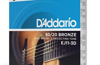 DAddario Guitar Strings – Acoustic Guitar Strings – 80/20 Bronze – For 6 String Guitar – Deep, Bright, Projecting Tone – EJ11-3D – Light, 12-53 – 3-Pack