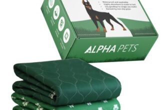 DEAL STACK – Alpha Pets Reusable Puppy Pads, 2-Pack, 90x80cm, Waterproof Washable