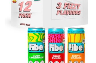 DEAL STACK – FIBE Prebiotic Soda: Immune Support, Low Calories, B&C, Vegan