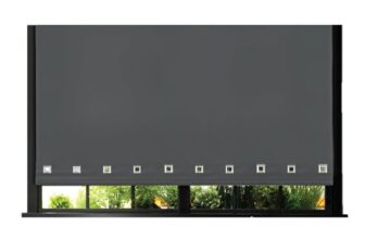 DEAL STACK – Funky Gadgets Light Filtering Roller Blind, Charcoal Grey, W60xL210cm