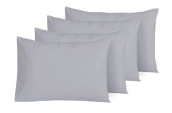 DEAL STACK – Grey Egyptian Cotton Pillowcases, 200 Thread Count, 4-Pack, 50×75 Cm