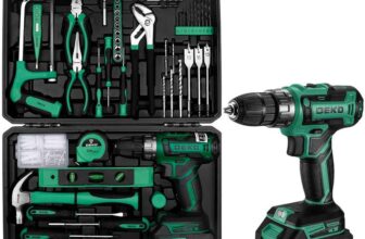 DEKO 20V Power Drill Tool Box with Battery Electric Drill, Green – w/Voucher, Sold By DEKO-EU FBA