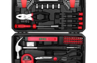 DEKO Tool Kit Set Box 62 Piece Home Repair DIY Tools Basic Hand Toolbox Sets for Home (Red) Sold by DEKO-EU / FBA