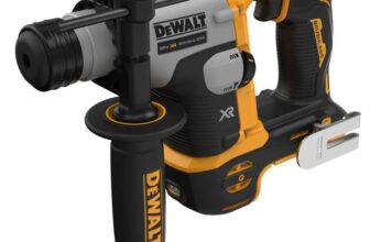 DEWALT DCH172N-XJ 18V XR Brushless Compact 16mm SDS Plus Hammer Drill – Bare Unit, Battery Powered, Yellow/Black