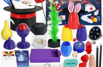 DINORUN Magic Tricks-Kids Magic Set with Magic Hat & Magic Wand & Instruction for Kids, Toys for 6 7 8 9 10 11 12 Year Old Boys Girls Gifts, 75 Tricks