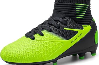 DREAM PAIRS Boys Football Boots Kids Girls Turf High Top Spikes Non-Slip Junior Soccer Shoes Outdoor Sneakers for Unisex