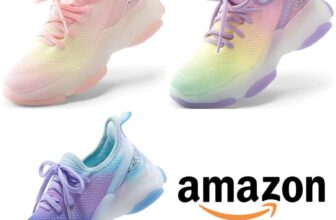 DREAM PAIRS Girls Slip-On Sneakers Kids Sparkle Pop Lightweight Jelly Solee Walking Shoes (3 Colours Available) Sold By Dreampairs