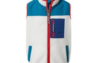 Damara Kids Shaun the Sheep Sherpa Gilet – Woolly/Ocean Blue