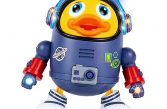 Dancing Space Duck Robot with Colorful LEDs and Music
