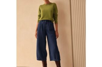 Dark Blue N. Premium High Rise Culotte Jeans