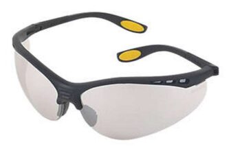 DeWalt Reinforcer Smoke Ploycarbon Safety Glasses – Black/Smoke, One Size