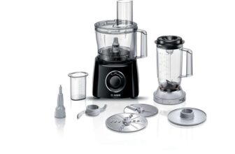Deal: Bosch MultiTalent 3 MCM3201BGB 800W 2.3L Food Processor with 2 speeds, 1 litre blender and/Slicing/Grating/Beating attachments – Black