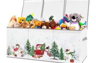 Decalsweet Extra Large Foldable Toy Box with Lid 96x32x40cm