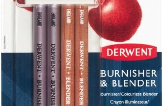 Derwent Blender & Burnisher Pencil Blister Pack, Set Of 4, Eraser & Sharpener Included, Professional Quality, 2301774