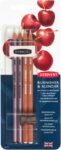 Derwent Blender & Burnisher Pencil Blister Pack, Set Of 4, Eraser & Sharpener Included, Professional Quality, 2301774
