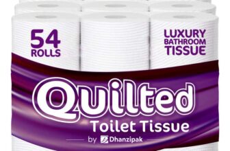 Dhanzipak 54 Rolls of 3-Ply Quilted Toilet Paper