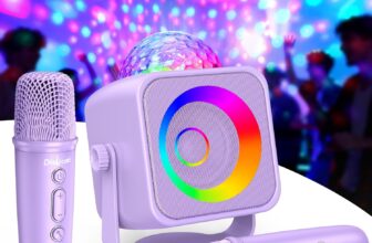 Dislocati Karaoke Machine 2 Microphones for Kids and Adults, 3-15 Year Old Girls Gifts Bluetooth Microphone for Singing Kids Toys for 3-15 Year Old Girls Birthday Presents for Teenage Girl