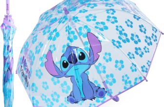 Disney Clear Dome Umbrella for Girls – Folding Transparent Umbrella Lightweight – School Days Out