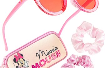Disney Girls UV Protection Sunglasses, Case and Hair Accessories Set Girls Gifts