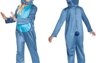 Disney Lilo & Stitch Stitch Fancy Dress for Kids, Official Disney by Disguise, Stitch Jumpsuit for Kids, Includes Hood with Dimensional Ears and Soft Fabric, for Ages 3-4, 4-6 & 7-8 Years