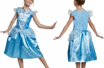 Disney Princess Cinderella Dress Up for Girls, Officially Licensed Disney Cinderella Fancy Dress, Available in 3-4, 4-6, 7-8 years