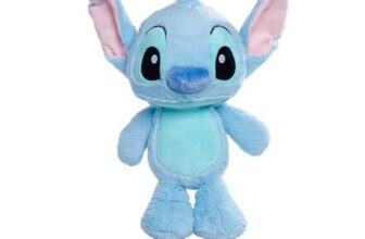 Disney Stitch 25cm Plush Toy, Flopsie Style, Pastel Blue