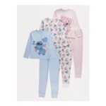 Disney Stitch Long-Sleeve Pajamas (3-Pack)