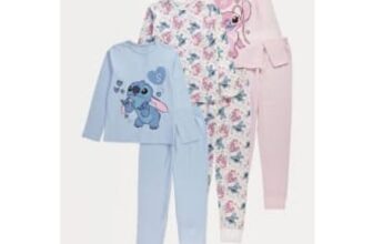 Disney Stitch Long-Sleeve Pajamas (3-Pack)