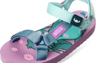 Disney Stitch Sandals Girls Comfy Easy Fasten Summer Shoes with Adjustable Straps Holiday Essentials Open Toe Beach Shoes