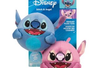 Disney Stitch and Angel Plush Dog Toy (2-Pack)