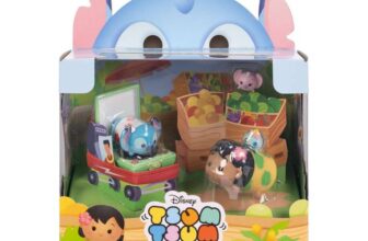 Disney Tsum Tsum Lilo & Stitch Story Moment Set, Figures Stand 7 cm tall & Stackable
