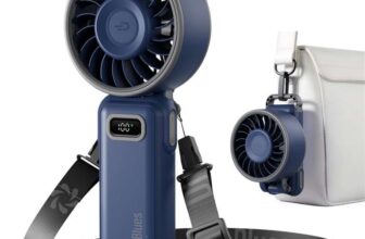 Diveblues Handheld Fan, Portable Turbo Fan with 7.6cm Large Head, 100 Stepless Speed, 3-in-1 with checkout discount Sold by Fuaxin / FBA