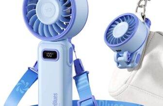 Diveblues Handheld Foldable Turbo Fan, USB-C Rechargeable , 20% off if buy 2 (£23.10 for 2x blue) Sold by Fuaxin FBA