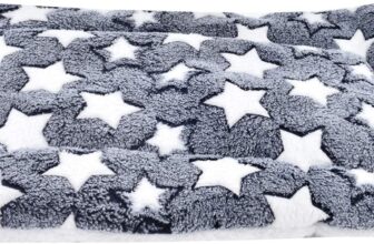 Dog Bed Mattress Multipurpose Machine Washable Puppy Mat Cushions for Small/Medium/Large Dogs and Cat Cages XZ006 (61 41 CM, Blue Background & White Stars)