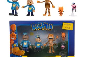 Dog Man Movie Action Figures Multipack Set by Jakks Pacific, Includes 6.3 cm Articulated Scale Figures – Inspired by the Dog Man Movie Toys