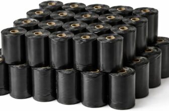 Dog Poop Bags 720 Count, Black Dog Waste Bags, 36 Rolls (20 Bags Each), Strong & Leak-Proof