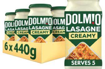 Dolmio Lasagne Creamy White Pasta Sauce Jar, Multipack 6 x 440g (S&S 9.45/8.92) also 20% voucher may apply on subscribe