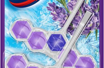 Domestos Power 5 Lavender Toilet Rim Blocks toilet freshener with a long-lasting fragrance clean and freshen for up to 300 flushes 2x 50 g