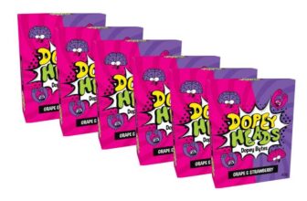 Dopey Heads Dopey Bytes HALAL Grape & Strawberry Crunchy Bytes Tiny Candy Pack of 6