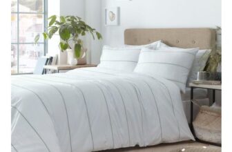 Double White & Sage Salcombe Duvet Cover Set
