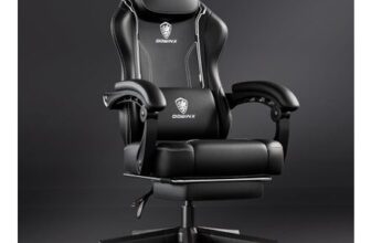 Dowinx Ergonomic Gaming Chair with Footrest and Lumbar Massage