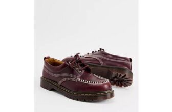 Dr. Martens Red Lowell 4-Eye Shoes
