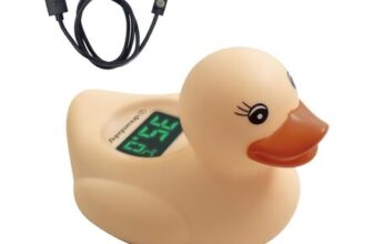 Dreambaby Duck USB Rechargeable Baby Bath Thermometer (Peach)